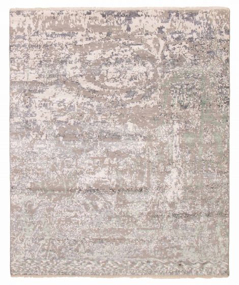 Indian Legacy 8'0" x 9'9" Hand-knotted Silk & Wool Rug 