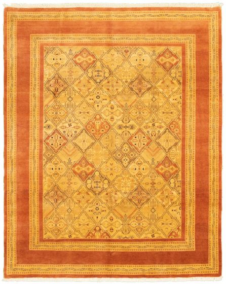 Pakistani Peshawar Ziegler 8'3" x 10'2" Hand-knotted Wool Rug 