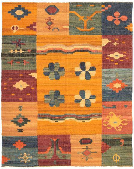 Turkish Sundance 10'2" x 12'7" Flat-Weave Wool Kilim 
