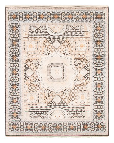 Indian Heritage 7'8" x 10'2" Hand-knotted Silk, Wool Rug 