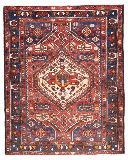 Persian Style 4'11" x 6'2" Hand-knotted Wool Rug 