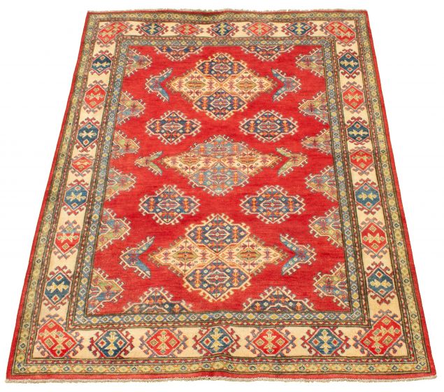 Afghan Finest Ghazni 4'11" x 6'6" Hand-knotted Wool Rug 
