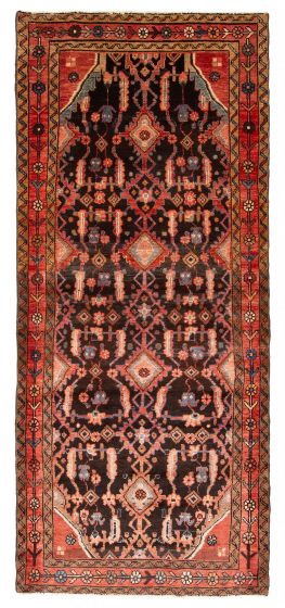 Persian Style 3'11" x 9'0" Hand-knotted Wool Runner Rug 