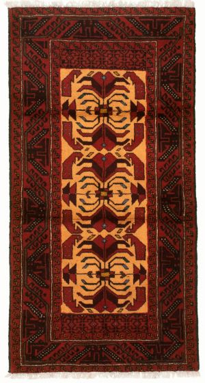 Afghan Rizbaft 3'1" x 6'3" Hand-knotted Wool Rug 