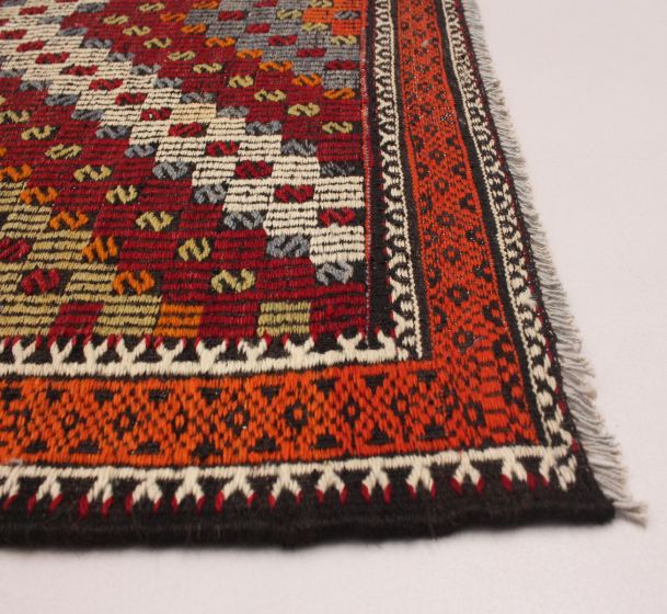Turkish Yoruk 6'2" x 10'4" Flat-Weave Wool Tapestry Kilim 