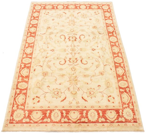 Pakistani Peshawar Oushak 6'7" x 10'4" Hand-knotted Wool Rug 