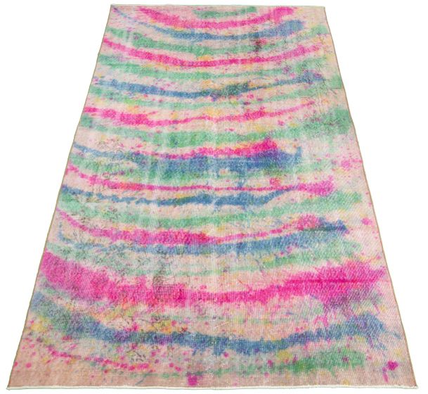 Turkish Color Transition 4'10" x 9'1" Hand-knotted Wool Rug 