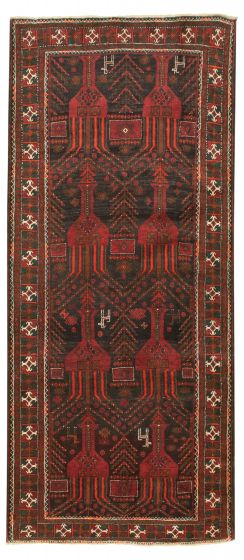 Persian Style 3'11" x 9'5" Hand-knotted Wool Rug 