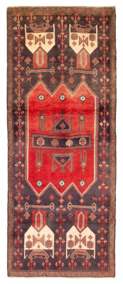 Persian Style 3'8" x 9'7" Hand-knotted Wool Runner Rug 