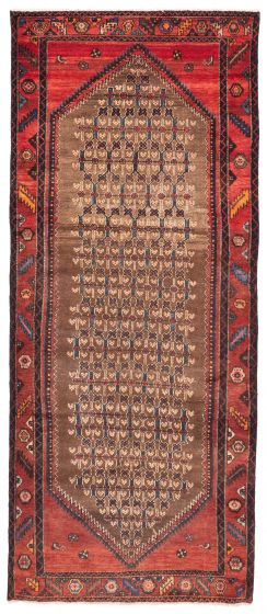 Persian Style 4'8" x 11'2" Hand-knotted Wool Runner Rug 