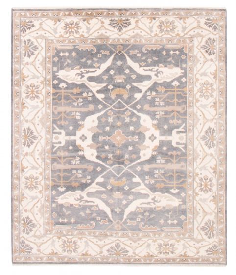Indian Royal Oushak 8'2" x 9'9" Hand-knotted Wool Rug 