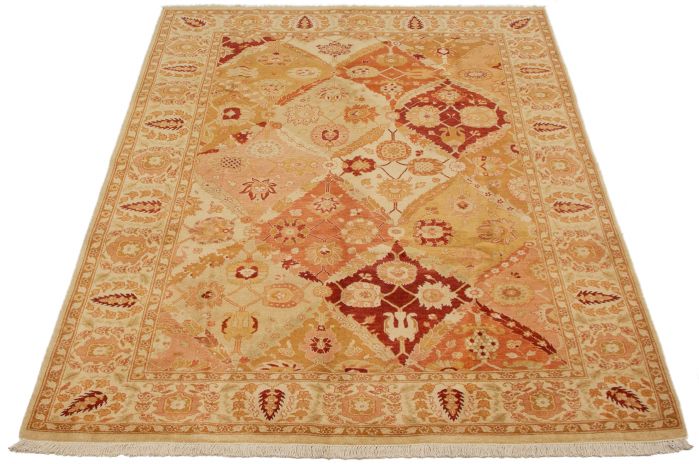 Pakistani Peshawar Oushak 6'0" x 9'1" Hand-knotted Wool Rug 