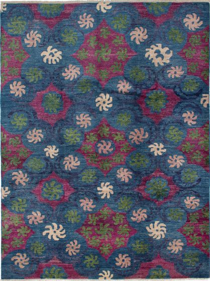 Indian Shalimar 9'3" x 11'10" Hand-knotted Wool Rug 