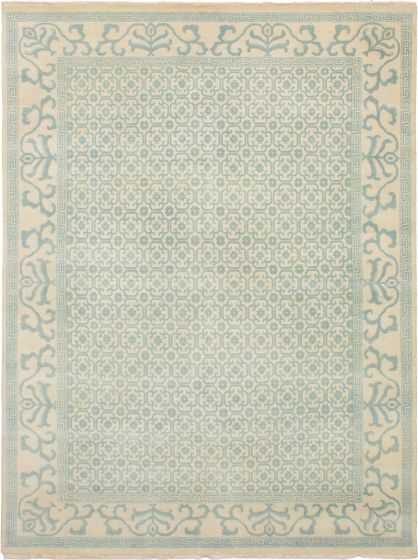 Indian Elysee Finest Ushak 7'9" x 10'3" Hand-knotted Wool Rug 