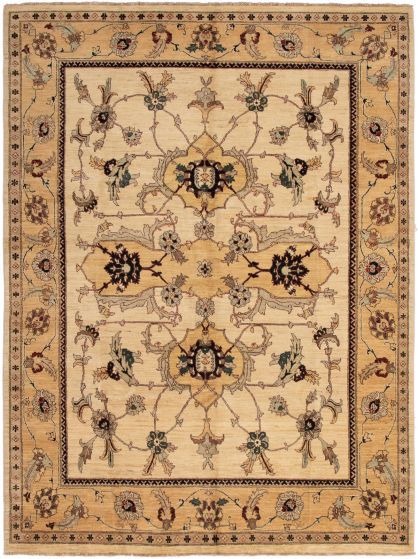 Indian Chobi Twisted 8'10" x 11'10" Hand-knotted Wool Rug 