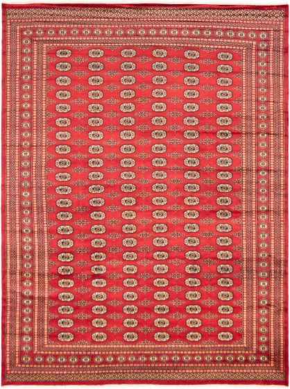 Pakistani Finest Peshawar Bokhara 8'9" x 11'10" Hand-knotted Wool Rug 