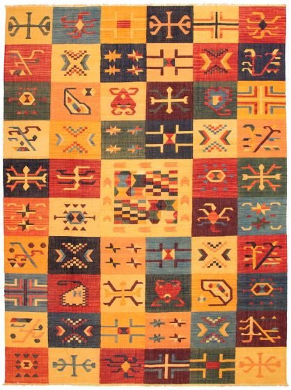 Turkish Sundance 10'4" x 14'0" Flat-Weave Wool Kilim 