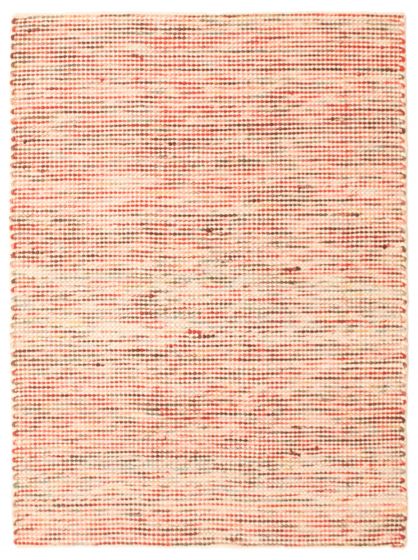 Indian Sienna 4'9" x 6'5" Braided Weave Wool Rug 