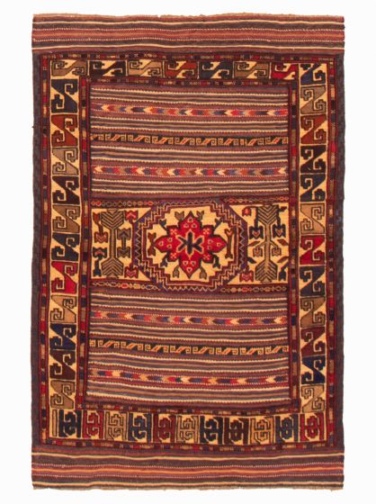 Afghan Tajik Caucasian 4'0" x 6'1" Hand-knotted Wool Rug 