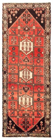 Persian Style 3'10" x 10'6" Hand-knotted Wool Rug 