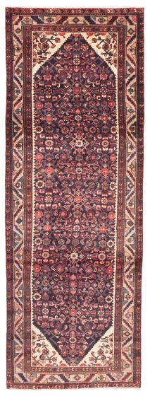 Persian Style 3'7" x 10'0" Hand-knotted Wool Runner Rug 