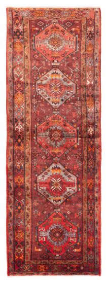 Persian Style 3'5" x 10'2" Hand-knotted Wool Runner Rug 