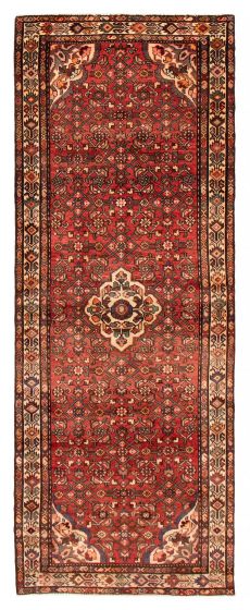 Persian Style 3'10" x 10'0" Hand-knotted Wool Runner Rug 
