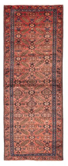 Persian Style 3'7" x 9'8" Hand-knotted Wool Runner Rug 