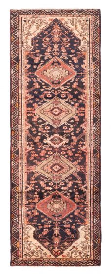 Persian Style 3'3" x 10'3" Hand-knotted Wool Runner Rug 