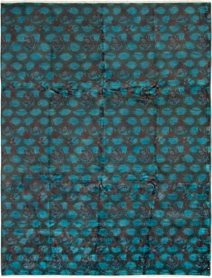 Indian Vibrance 8'11" x 11'8" Hand-knotted Wool Rug 