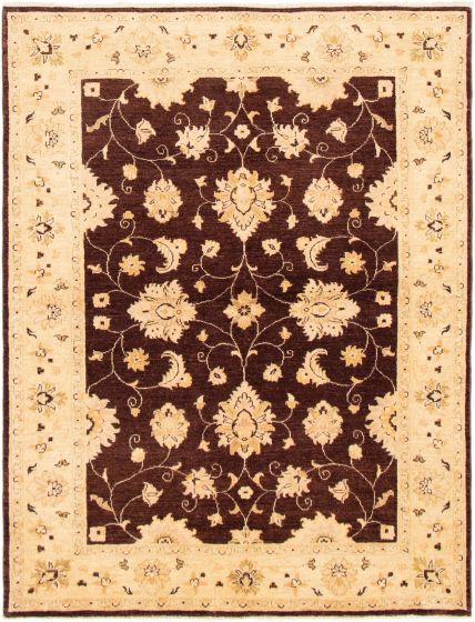 Pakistani Peshawar Oushak 5'0" x 6'7" Hand-knotted Wool Rug 