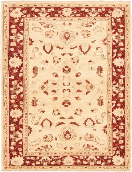 Afghan Chobi Finest 4'10" x 6'5" Hand-knotted Wool Rug 