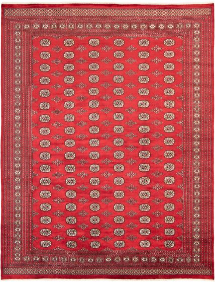 Pakistani Finest Peshawar Bokhara 9'3" x 12'1" Hand-knotted Wool Rug 