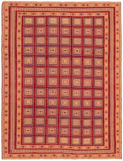Afghan Tajik Caucasian 6'7" x 9'0" Hand-knotted Wool Rug 