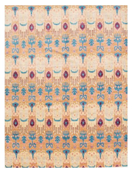 Indian Mystique 9'0" x 11'9" Hand-knotted Wool Rug 