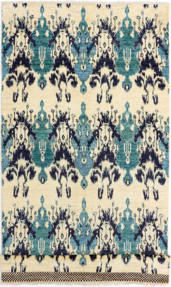 Indian Shalimar 5'9" x 14'2" Hand-knotted Wool Rug 