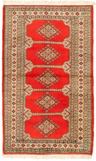Pakistani Finest Peshawar Bokhara 3'2" x 5'4" Hand-knotted Wool Rug 