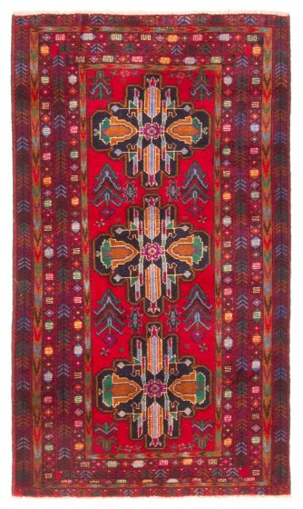 Afghan Teimani 2'11" x 4'10" Hand-knotted Wool Rug 