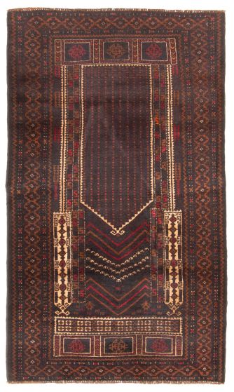 Tapis teimani 3'1" x 5'3" en laine