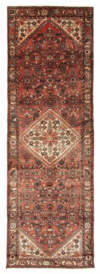 Persian Style 3'2" x 9'8" Hand-knotted Wool Runner Rug 