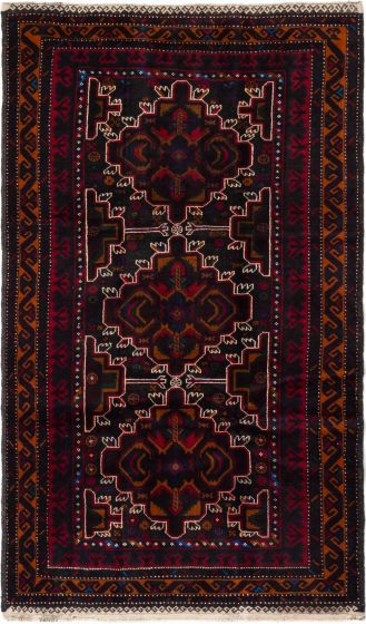 Afghan Royal Baluch 3'9" x 6'7" Hand-knotted Wool Rug 
