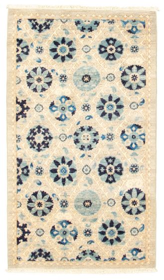 Pakistani Lahore Finest Collection 3'1" x 5'2" Hand-knotted Wool Rug 