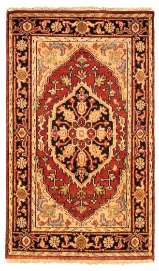 Indian Serapi Heritage 3'0" x 5'1" Hand-knotted Wool Rug 