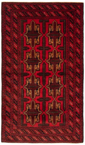 Afghan Teimani 3'9" x 6'3" Hand-knotted Wool Rug 
