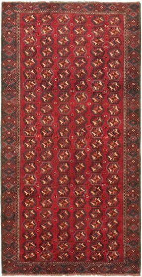 Persian Style 4'10" x 9'8" Hand-knotted Wool Rug 
