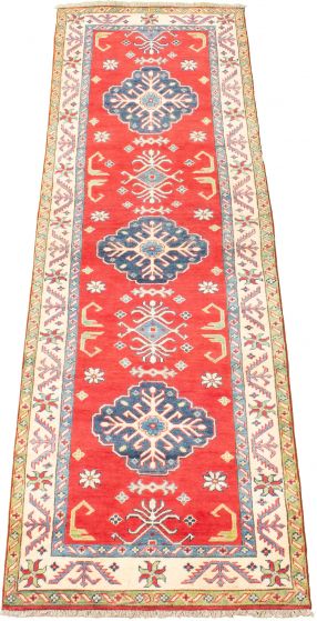 Afghan Finest Ghazni 2'9" x 9'2" Hand-knotted Wool Rug 
