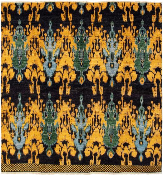 Indian Shalimar 8'0" x 8'2" Hand-knotted Wool Rug 