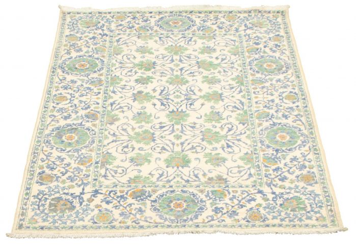 Pakistani Lahore Finest Collection 4'0" x 6'0" Hand-knotted Wool Rug 