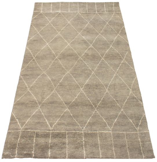 Indian Tangier 5'1" x 8'5" Hand-knotted Wool Rug 