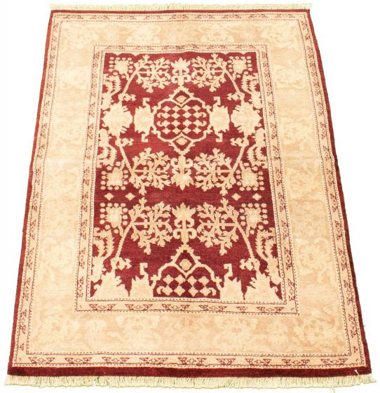 Pakistani Peshawar Oushak 4'2" x 6'3" Hand-knotted Wool Rug 